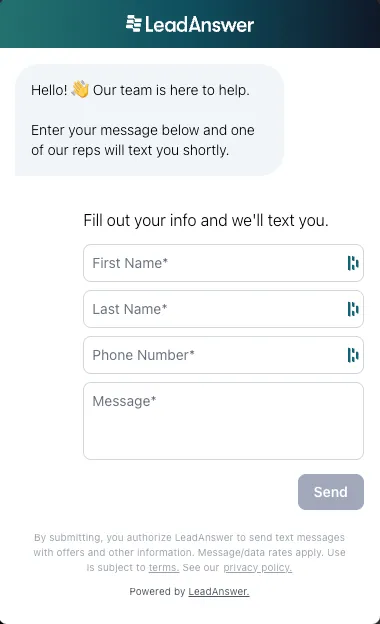 LeadAnswer Product Snapshot